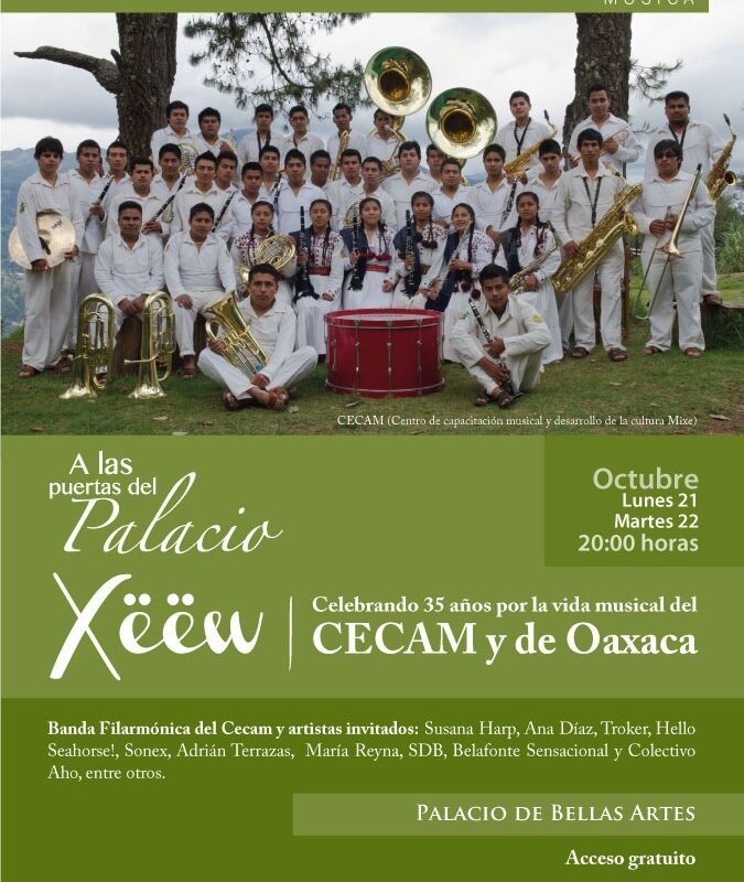 Xëëw, una celebración de la música mixe, en Bellas Artes